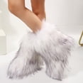 thumbnail image 4 of Stylish Winter Boots for Women, Faux Fur Mid-Calf Snow Booties, 4 of 5