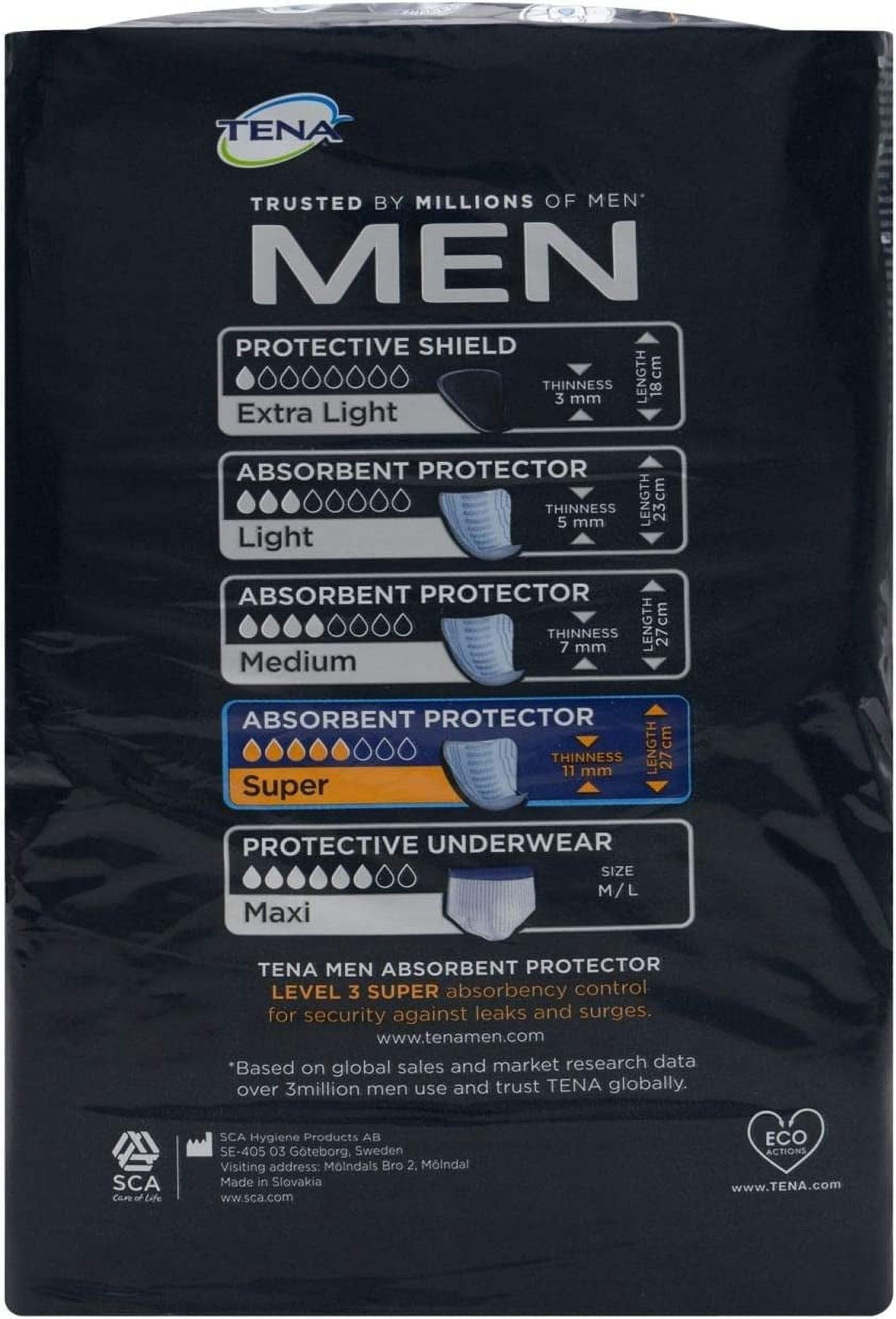  TENA for Men Level 3 Guard for Men, Super Absorbency