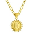 thumbnail image 2 of Murtoo round letter necklace for women 18 inch alphabet initial pendant chain A to Z jewelry, 2 of 5