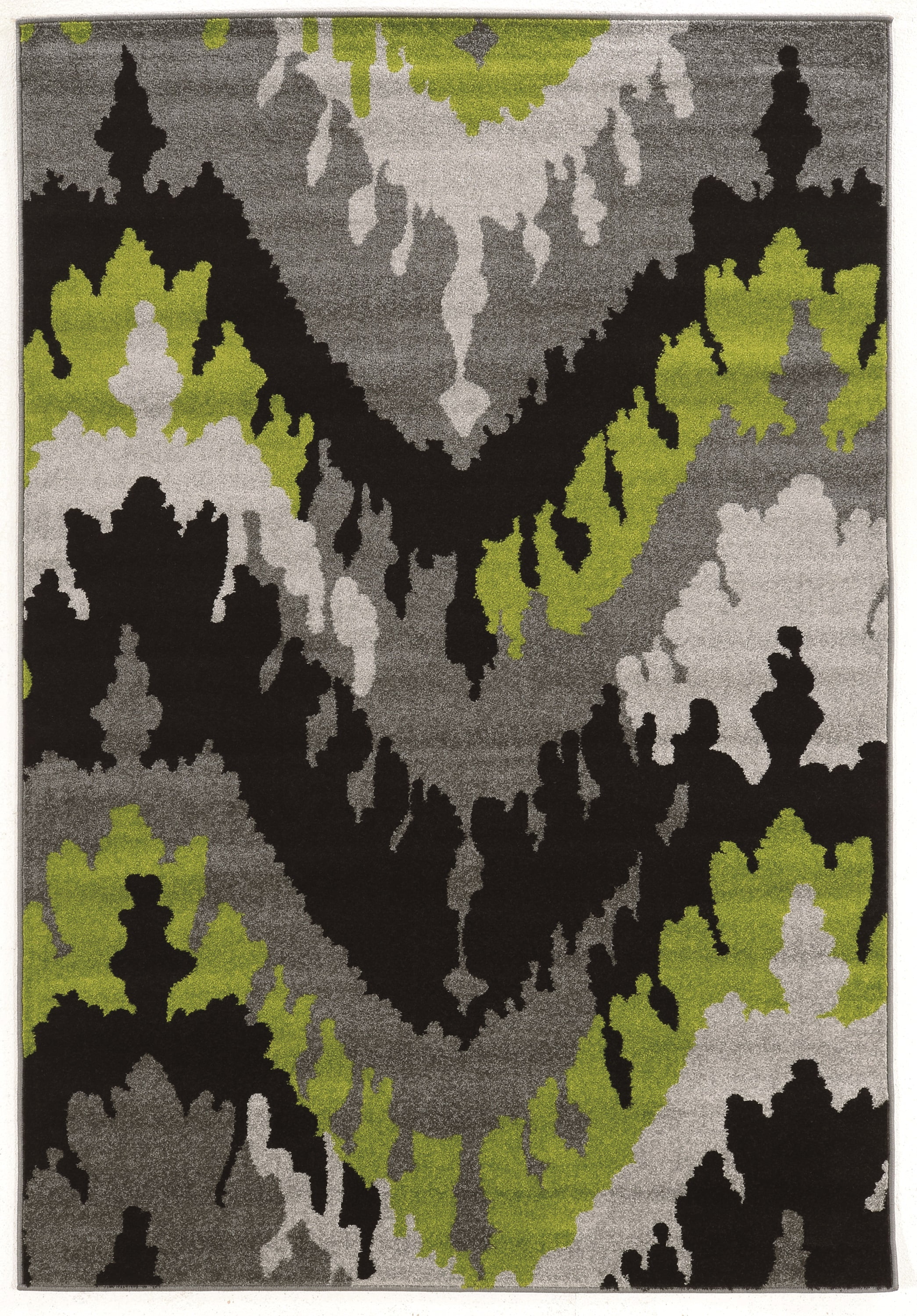 Black 5' x7' Linon Claremont Collection x's Gray Synthetic Rugs 
