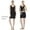 Black-Middle, variant on Plus Size Full Slips Dresses For Women Thin Seamless Ice Silk Summer Petticoat Underskirt Dress Sleeveless Inner Vest Dress 5XL