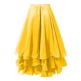 thumbnail image 4 of Easter Carnival Elegant Flowy Chiffon Tiered High Slit Belly Dance Performance Wrap Skirt For Carnival Shows And Stage, 4 of 5