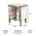 thumbnail image 2 of Accent Mirror Glass 3 Drawers Vintage Nightstand End Table Bedside Table Furniture for Bedroom, Living Room, 2 of 7