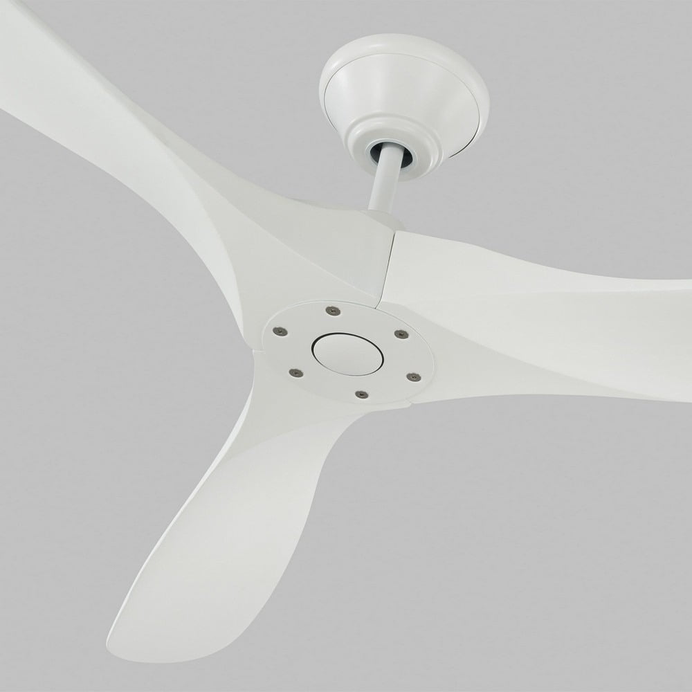 3 Blade Ceiling Fan with Handheld Control in Contemporary Style 60 inches Wide By 11.7 inches High-Matte White Finish-Matte White Blade Color Bailey