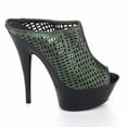 thumbnail image 3 of Ellie Shoes E-609-Kamila 6 Sparkle Mesh Mule 11 / Green, 3 of 6