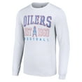 thumbnail image 2 of Men's Starter White Houston Oilers Throwback Logo Long Sleeve T-Shirt, 2 of 3