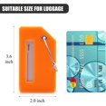 thumbnail image 3 of 7 Pack Silicone Luggage Tag Baggage Handbag Travel Suitcase Tags with Name ID Card Perfect to Quickly Spot Luggage Suitcase (Orange）, 3 of 7