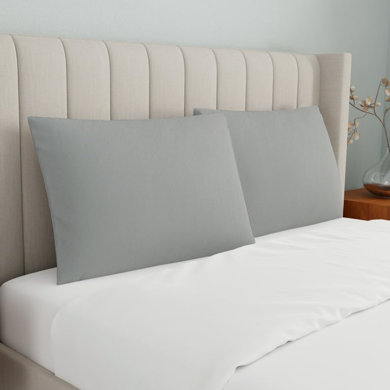 Mainstays Memory Foam Pillow Standard Queen with Breathable Silver Cover Walmart