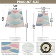 thumbnail image 2 of Table Lamp Adjustable 3 Color & 10 Brightness Levels Desk Lamp Linen Shade USB Powered for Bedrooms and Bedside Tables Gingham Heart-shaped Pattern Medium, 2 of 7