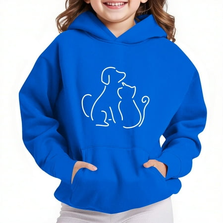 Pounoo New Style Casual Hoodies for Boys Print Hoodies Long Sleeve Shirts with Pocket Breathable Boys Sweatshirts