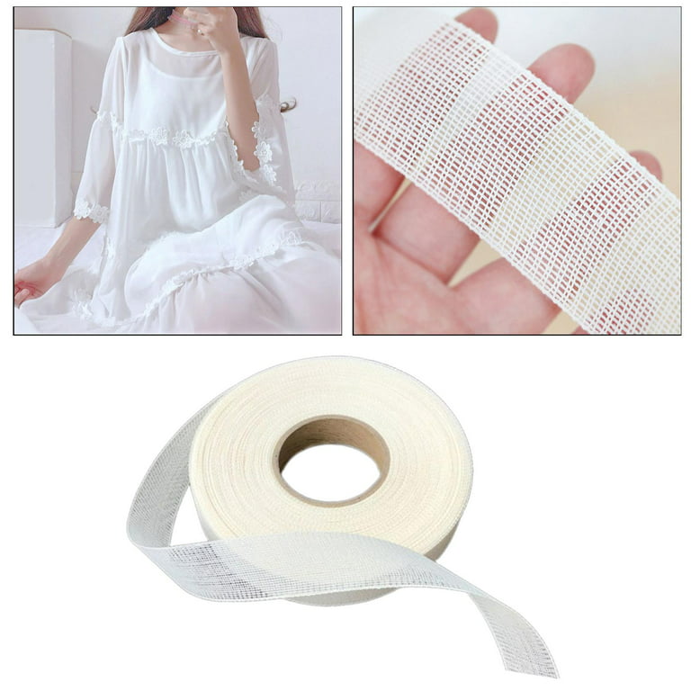 Stitched Hem Accessories Sewing Crafts Fusing Hemming Garment Web cloth  Adhesive Tape for Wedding Clothing Silk Chiffon Dress 1.2inch wide 