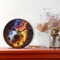 thumbnail image 2 of Yayeee 10" Wall Clock Battery Operated Quartz Round Silent Non-Ticking Home Decor, Fire Football Pattern, 2 of 6