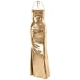 thumbnail image 5 of IWRICH Women's Sleeveless Backless Maxi Dress Shiny Spaghetti Strap Bodycon Maxi Dresses Glitter Metallic Dress Gold S, 5 of 6