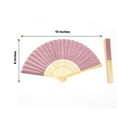 thumbnail image 3 of Efavormart 5 Pack Dusty Rose Asian Silk Folding Birthday Banquet Event Wedding Party Favor Fans, 3 of 5