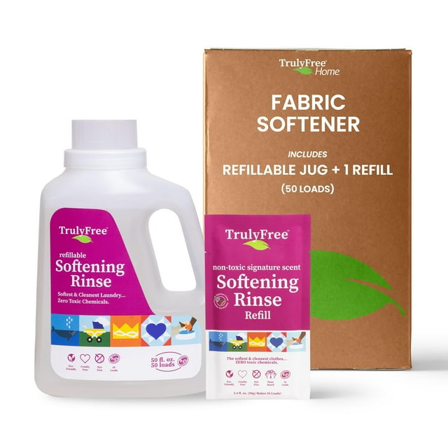 Acondicionador suavizante de telas Truly Free de 1.5 litros con botella de 50 oz