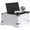 White, variant on VVFLU Farmhouse Square Coffee Table with Storage for Living Room, Hinged Lift Top Soft Close, Grey
