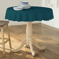 thumbnail image 2 of LA Linen Polyester Poplin Tablecloth 51-Inches Round, Teal Dark, 2 of 2