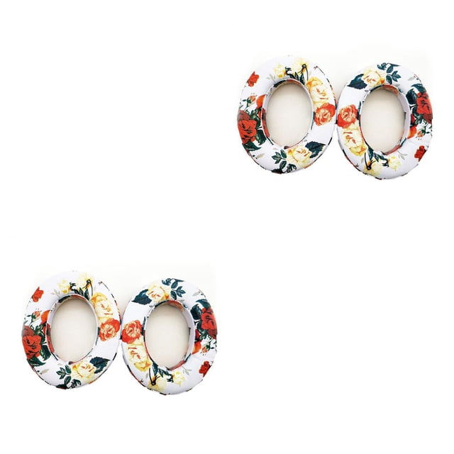 Almohadillas para auriculares Seitruly 2 piezas funda para orejeras protección auditiva reemplazo Gamer Studio Estampado floral blanco 2Conjunto