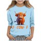 thumbnail image 2 of Cowsor Girls Sweatshirts Kids Cute Graphic Crewneck Pullover Tops Xmas Long Sleeve Holiday Shirts, 2 of 4