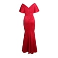 thumbnail image 3 of Vestido largo de con cuello en V de manga corta sin respaldo formal vestido de L rojo Soledad maxi vestido de gala, 3 of 10