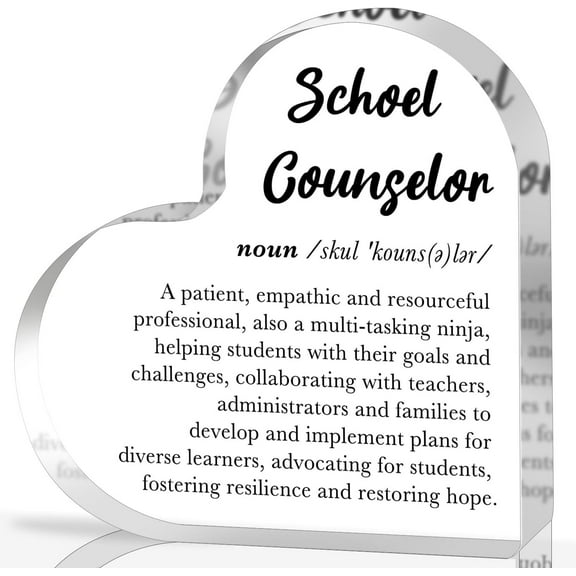 School Counselor definition, Acrylic Heart Keepsake,School Counsellor Gift, gift for School Psychologist, Guidance Counsellor gift
