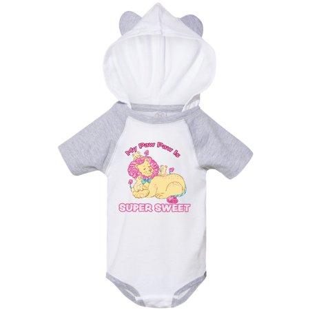 

Inktastic My Paw Paw Is Super Sweet Cotton Candy Lions with Pink Mane Gift Baby Boy or Baby Girl Bodysuit