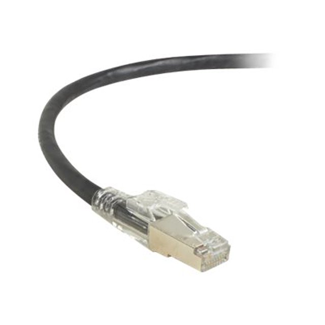 Black Box GigaTrue 3 - Patch cable - RJ-45 (M) to RJ-45 (M) - 10 ft - SFTP - CAT 6 - booted, stranded - black