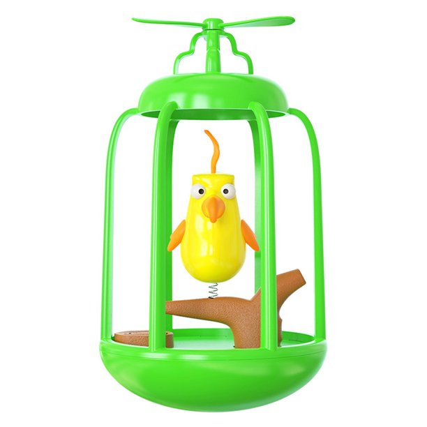 Juguete interactivo para gatos para gatos de interior, juguete para hacer ejercicio con pájaro columpio chirriante