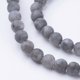 thumbnail image 3 of Natural Black Larvikite Bead Strands Round Frosted 4~4.5mm Hole: 1mm about 85~90pcs/strand 14.9 inch(38cm), 3 of 3