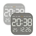 thumbnail image 4 of Metal Brushed Clock Face Wall Clock Multifunctional Electronic LED Alarm Clock, 4 of 7