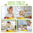 thumbnail image 4 of Platos para niños pequeños - Juego de utensilios para comer para niños pequeños con cuchara, tenedor y pajita extraíble - tema de construcción Utensilios para niños pequeños - Juego de alimentación de, 4 of 5