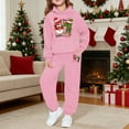 thumbnail image 2 of YAYUBA 67 Girls 2 Piece Outfits Tracksuit Christmas Graphic Drop Shoulder Hoodie Sweatshirt and Sweatpants Joggers Set with Pockets, 2 of 4