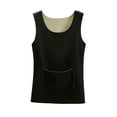 thumbnail image 2 of Ropa interior térmica para mujer, blusa de poliéster de color liso de terciopelo de doble cara, cálida, sin costuras, cuello redondo, talla grande, 2 of 3