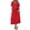 #0387-Red, variant on Uootdi Womens Two Piece Sets Peter Pan Collar Short Sleeve Top High Waist Skirt Midi Skirts Outfits Casual Boho Style Gift