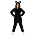 thumbnail image 3 of Alaiyaky Onesie Adult Black Cat Onesie Pajamas for Adults Halloween Cat Costume Cosplay One-Piece Sleepwear Christmas Sleepwear, 3 of 7