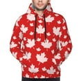 thumbnail image 5 of Bingfone Maple Leaves Men'S Drawstring Hoodie Long Sleeve Pocket Sweatshirts-Small, 5 of 9