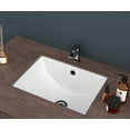 thumbnail image 2 of 20.25" X 15" White Ceramic Undermount Bathroom Sink with Overflow, 2 of 8