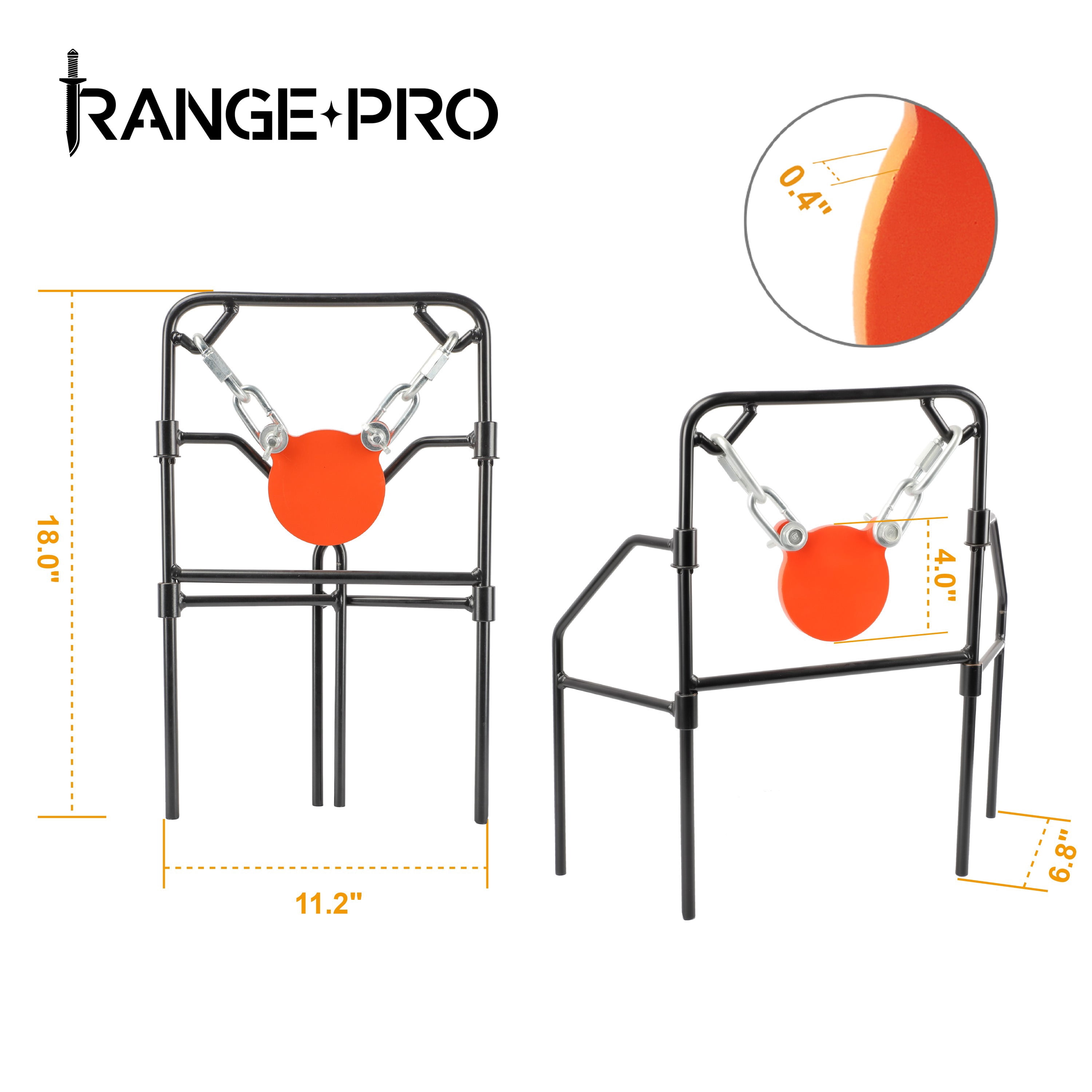 2-Piece Steel Gong Target, 4" & 6"