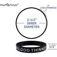 thumbnail image 2 of HAHADAXA "BLOOD THINNER" Medical Alert ID Silicone Bracelet Wristbands 4 Pack, 2 of 2