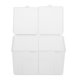 thumbnail image 2 of Caja de almacenamiento para toallas de uñas, contenedor de hisopo de algodón transparente, 2x2 compartimentos 3 piezas, 2 of 8