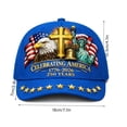 thumbnail image 6 of WKSCLPAI United States 250th Anniversary Hat, Adjustable Bald Eagle Liberty Statue Printed Patriotic Baseball Cap for Men Women, Patriotic Gifts Anniversary Hats, Multiple Styles Available, 6 of 6