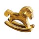 thumbnail image 1 of Caballo mecedor de madera para decoración de mesa, arte, mobiliario, artesanía, centro de mesa, adorno Amarillo, 1 of 9