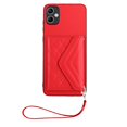 thumbnail image 2 of Allytech Galaxy A04e Wallet Case with Hand Wrist, Luxury PU Leather Shockproof RFID Blocking Cards Slots Stand Magnetic Closure Phone Case Cover for Samsung Galaxy A04e, Red, 2 of 9