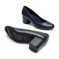thumbnail image 5 of BURUDANI Women's Pumps Low Chunky Block Heel Dress Shoes Closed Round Toe Comfortable Heels, 5 of 7