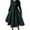 Green, variant on Dresses for Women Sequin Round Neck Long Sleeve Velvet Sparkly Pleated Summer Dress Black L