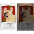 thumbnail image 2 of Caroline's Treasures SS4692CNL French Bulldog Red and Green Snowflakes Holiday Christmas Ceramic Night Light, 6x4x3",, 2 of 2