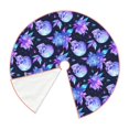 thumbnail image 3 of Salouo flower starry sky Skull Christmas Tree Skirt 48" Farmhouse Christmas Decorations Snowman Xmas Tree Skirt Tree Mat for Holiday Party Decor, 3 of 8