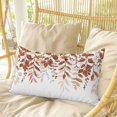 thumbnail image 4 of Brown Leaves Pillow Covers, Linen Long Throw Pillow Case, Summer Botanical Holiday Pillow Protector Decorative Cushion Cover for Living Room/Bedroom 20" x 26", 4 of 8