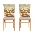 thumbnail image 2 of YAZAOO Chair Covers Set Home Kitchen Glass Cup with Chamomile Flowers Party Decor Seat Back Cover Protector, 2 of 6