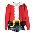 thumbnail image 5 of Kaprioy Womens Cute Christmas Sweatshirts Long Sleeve Tops Pullover Sweatshirts Christmas Interested Holiday Crewneck Fall Fashion Clothing Red, S, 5 of 6